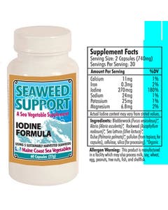 Maine Coast Sea Vegetables Iodine Formula Seaweed Support 60 capsules