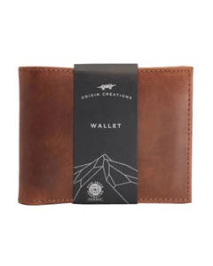 Origin Creations Artisan Leather Bi-Fold Wallet Saddle Brown