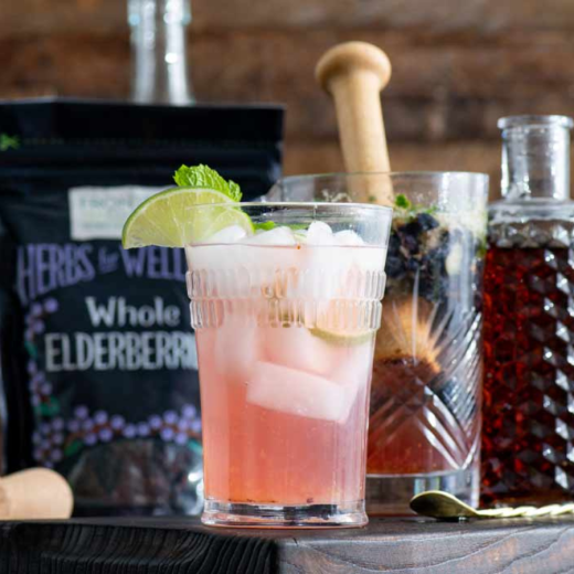 Elderberry and Blueberry Mocktail Elderberry and Blueberry Mocktail