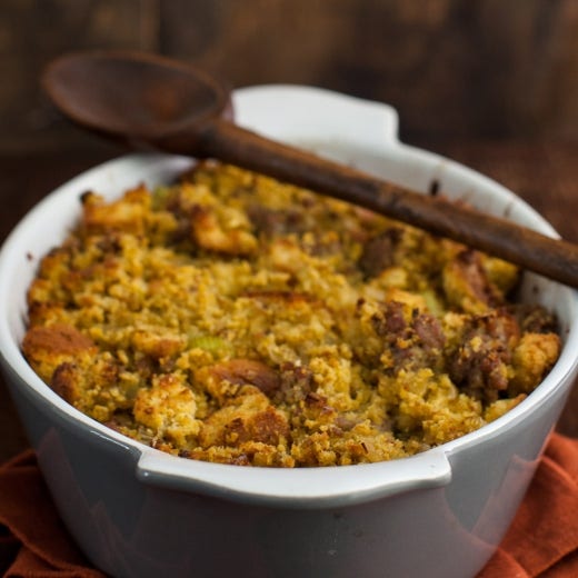 Gluten-Free Cornbread Stuffing and Sauteed Leeks Gluten-Free Cornbread Stuffing and Sauteed Leeks